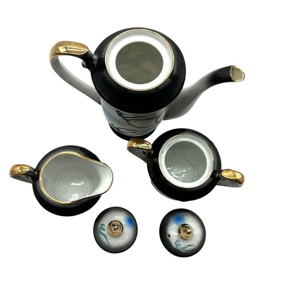 Vtg Japanese Dragon Ware Moriage Tea Set Porcelain Hand-Painted Gold Accents - Picture 3 of 7